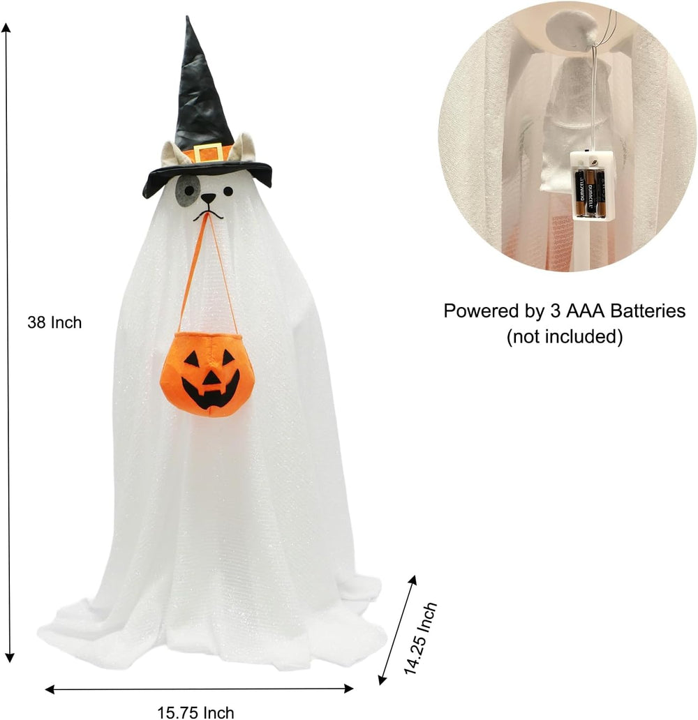 Outdoor Halloween Decorations RGB Lights Up Ghost - Halloween Porch Decor