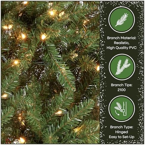 National Tree Company 9ft Pre-Lit Dunhill Fir Artificial Christmas Tree