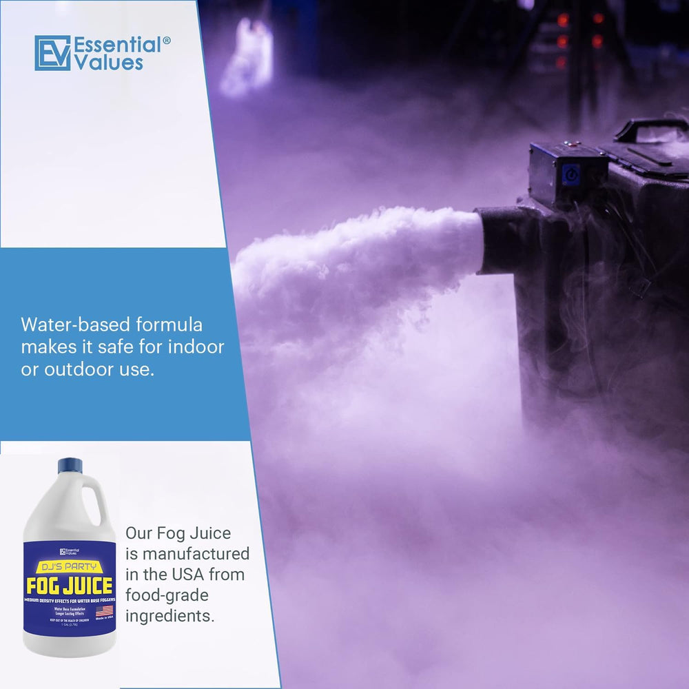 Fog Juice Long Lasting 3+ Hour Fog Machine Fluid 128 OZ, 1 Gal Medium Dense