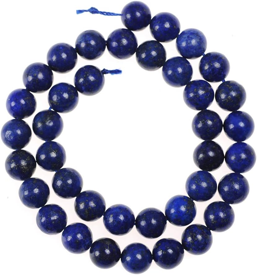 16mm lapis lazuli gemstone round loose beads for, close-up detail