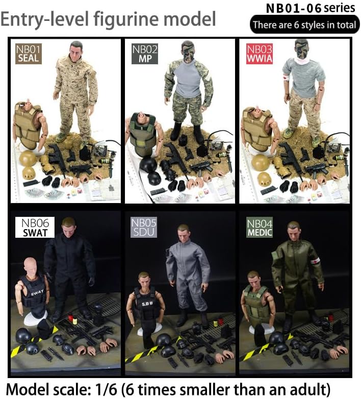 12 inch military soldiers realistic special forces army on a desk or shelf