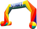 20ft Start Finish Line Inflatable Arch Rainbow with Powerful Blower, Hexagon Inflatable Archway for Race Outdoor Advertising Commerce
