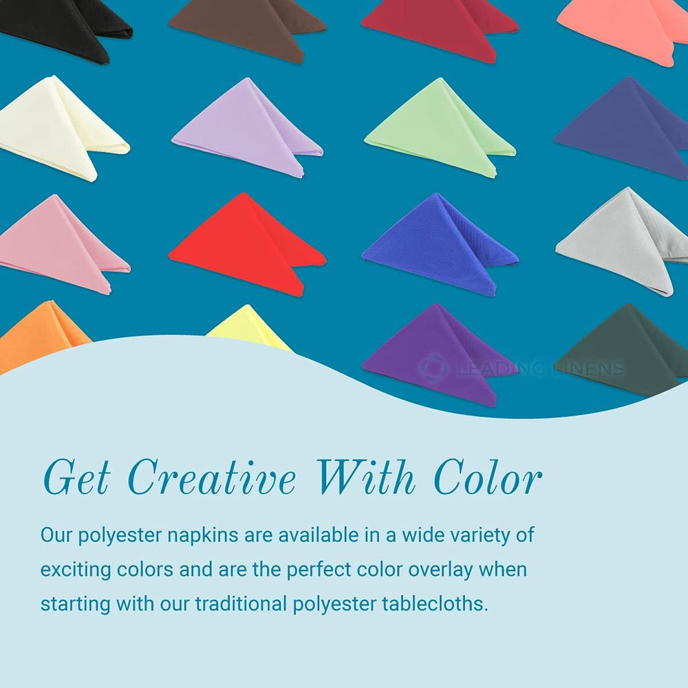 150 pcs Black 20"x20" Polyester Cloth Napkins