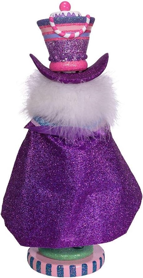 15-inch hollywood sugar plum drosselmeyer nutcracker, multicolor shown in use
