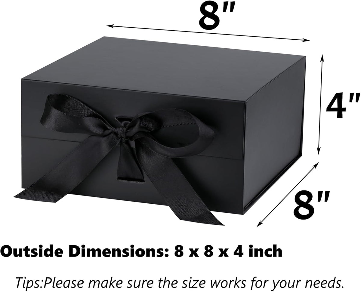oemvalaty black gift box,8x8x4 inches gift boxes with, close-up detail