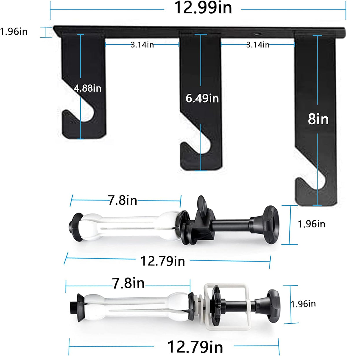 photography backdrop wall mount 3 roller support system, package contents