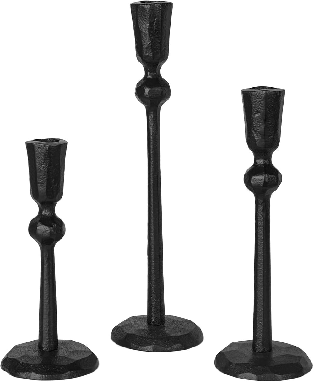 Iron Taper Candle Holder - Set of 3 Decorative Candle Stand
