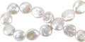 LiQunSweet 15 Pcs Natural Cultured Freshwater Baroque Bead Loose Pearl Flat Round Beads Strands for Women Earrings Necklace Bracelet Jewelry Making - 12~13mm