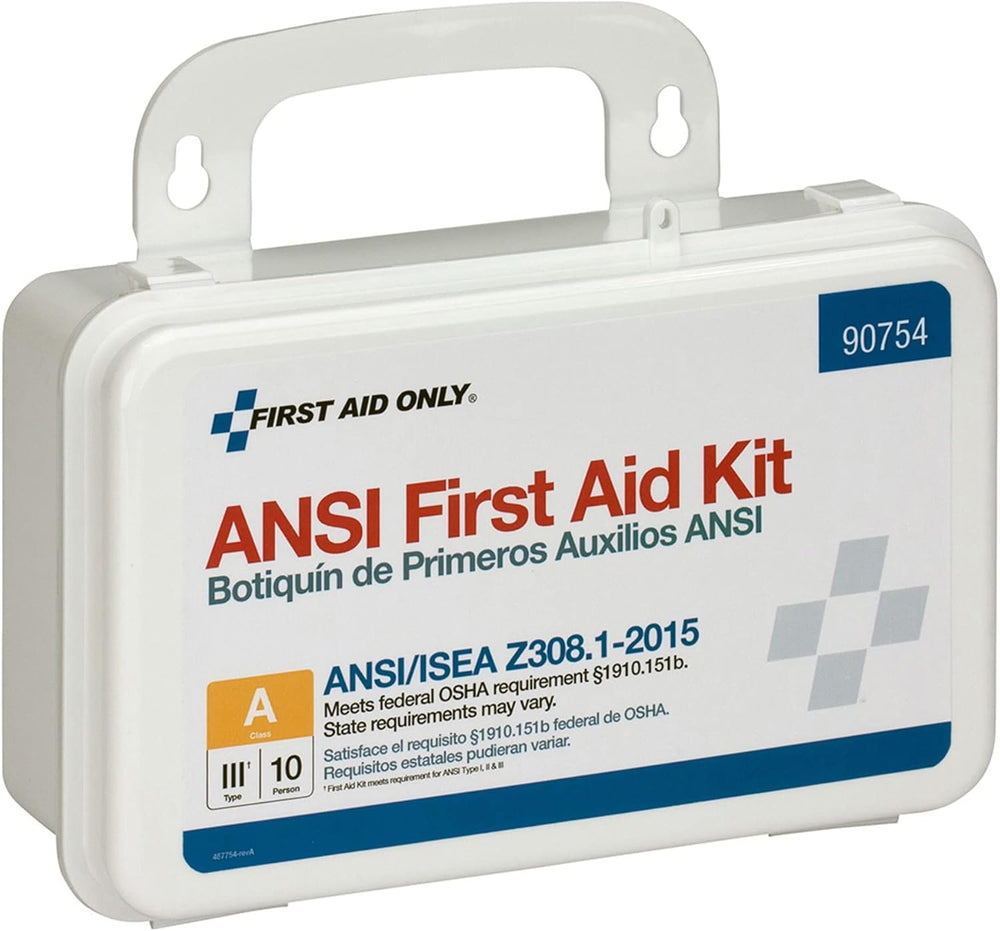 First Aid Only 90754 Bulk ANSI A 10-Person Emergency First Aid Kit for Home, ...