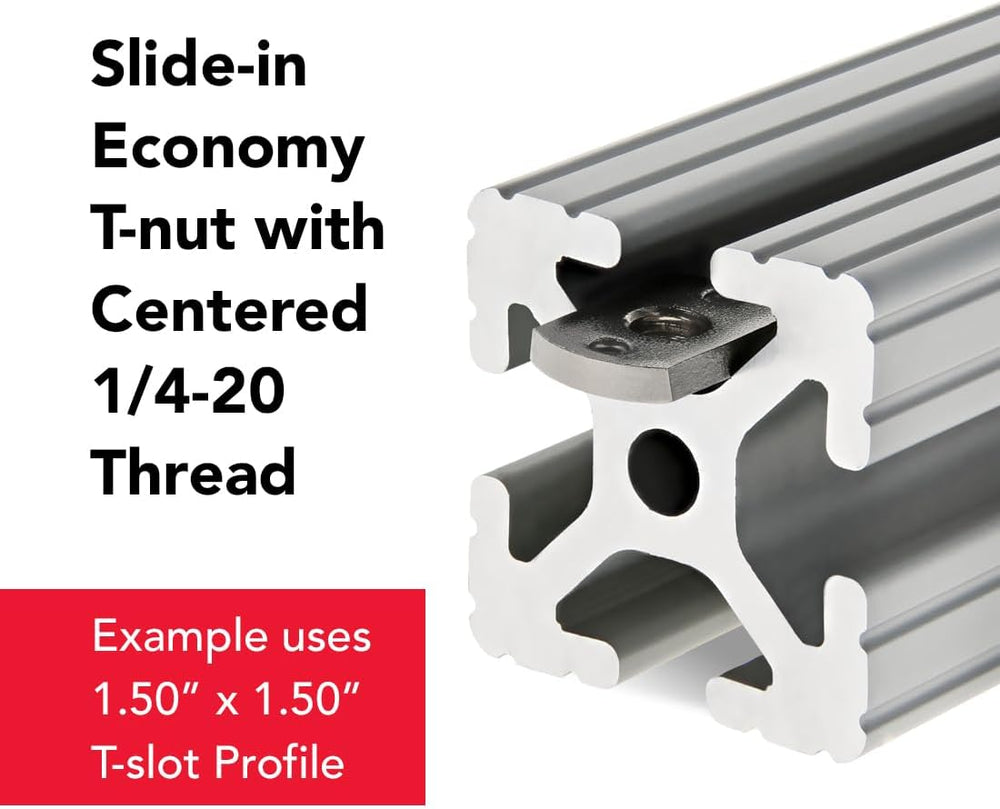 8020, 3686, 15 Series Stainless Steel SS 1/4-20 Centered Slide in Economy T N...