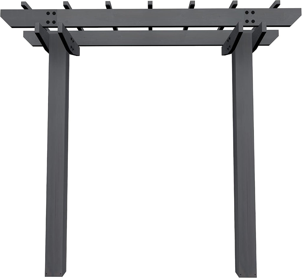 vita charcoal gray wildwood cedar arbor – 72" showing dimensions