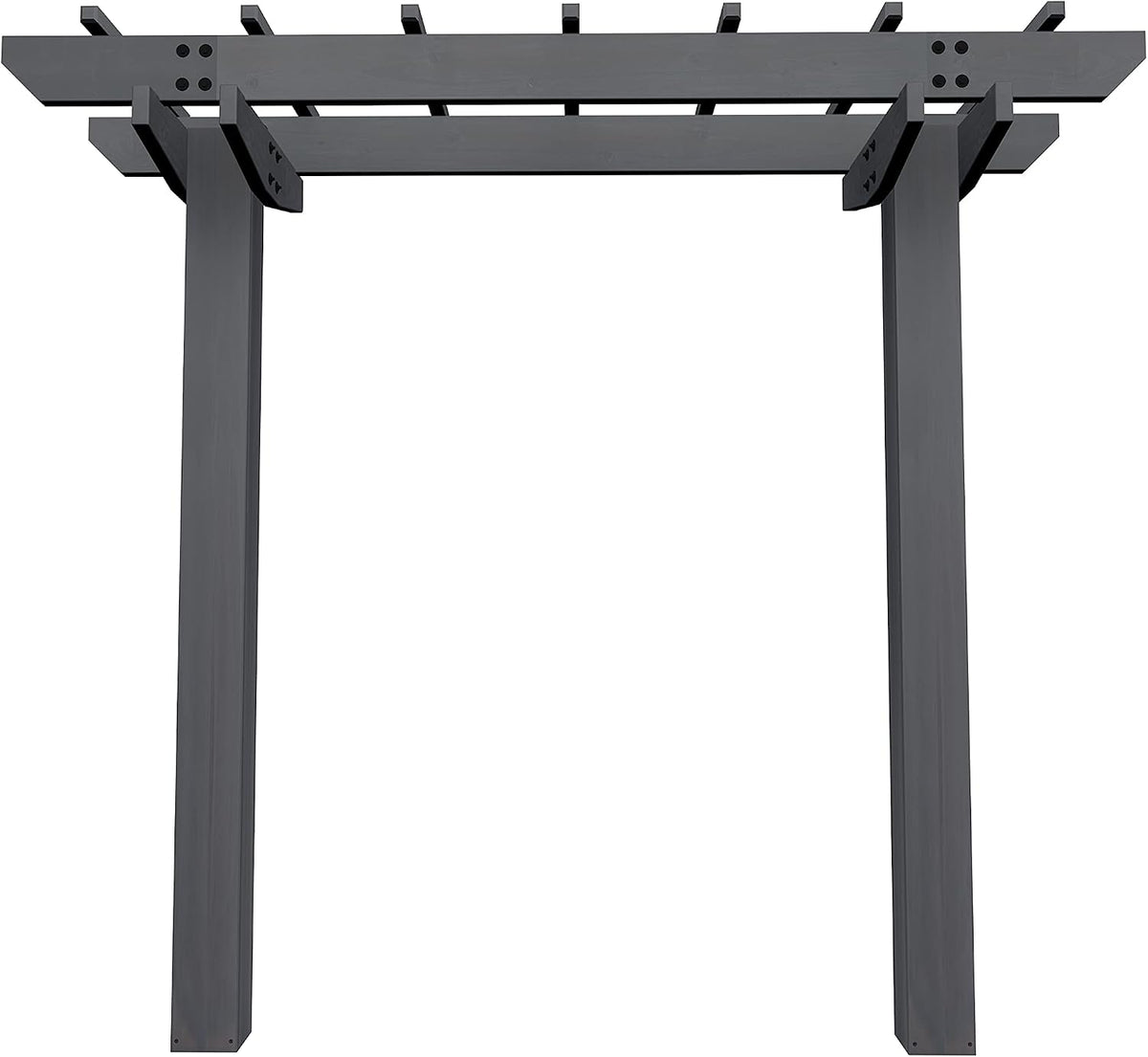 vita charcoal gray wildwood cedar arbor – 72" showing dimensions