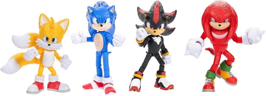 sonic 3 movie - 5" figures multi-pack, package contents
