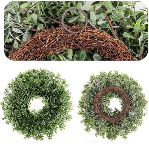26'' Boxwood Wreaths for Front Door,Boxwood Wreath
