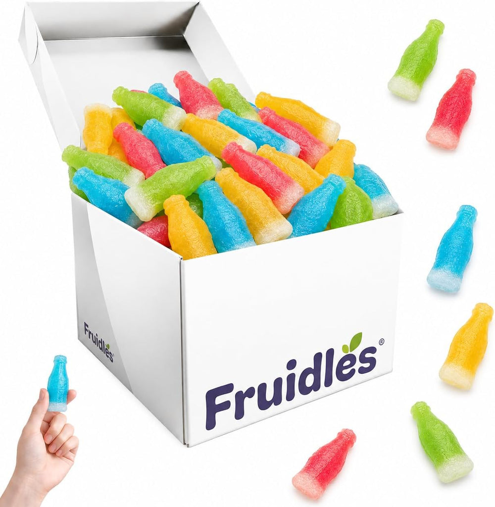 Fruidles Original Wax Bottles Candy Drinks, 10-Pounds Liquid Filled Mini Drin...