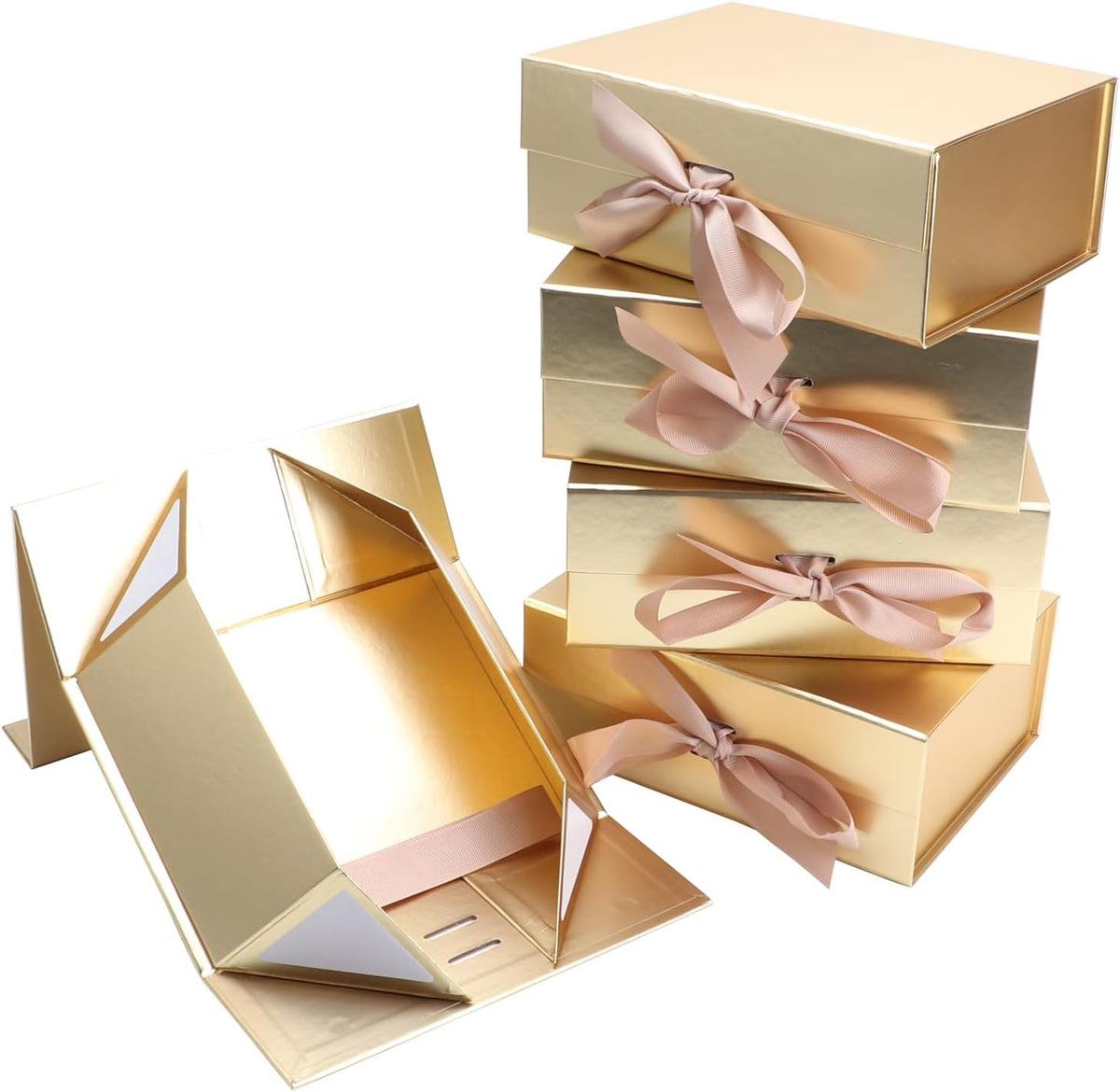 magnetic gift box l8.7*w6.5*h3.5inch ribbon foldable gift packaging shown in use