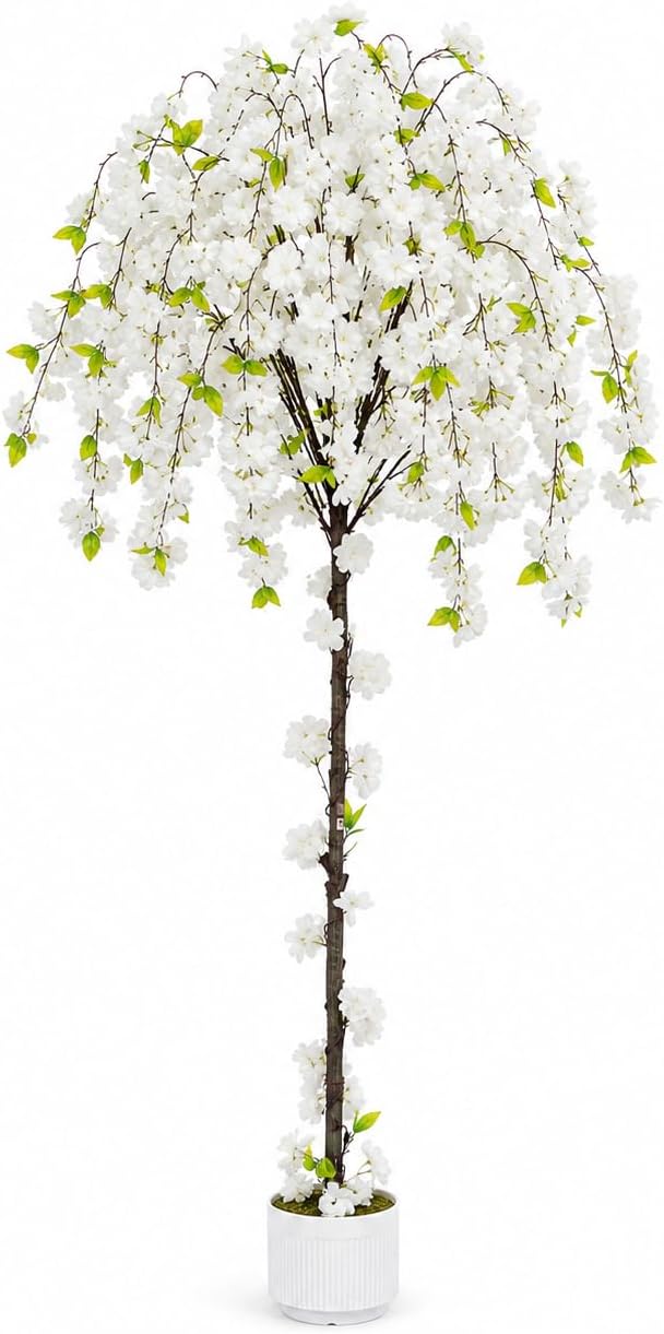 6FT Artificial Cherry Blossom Tree, Faux Sakura Tree for Indoor