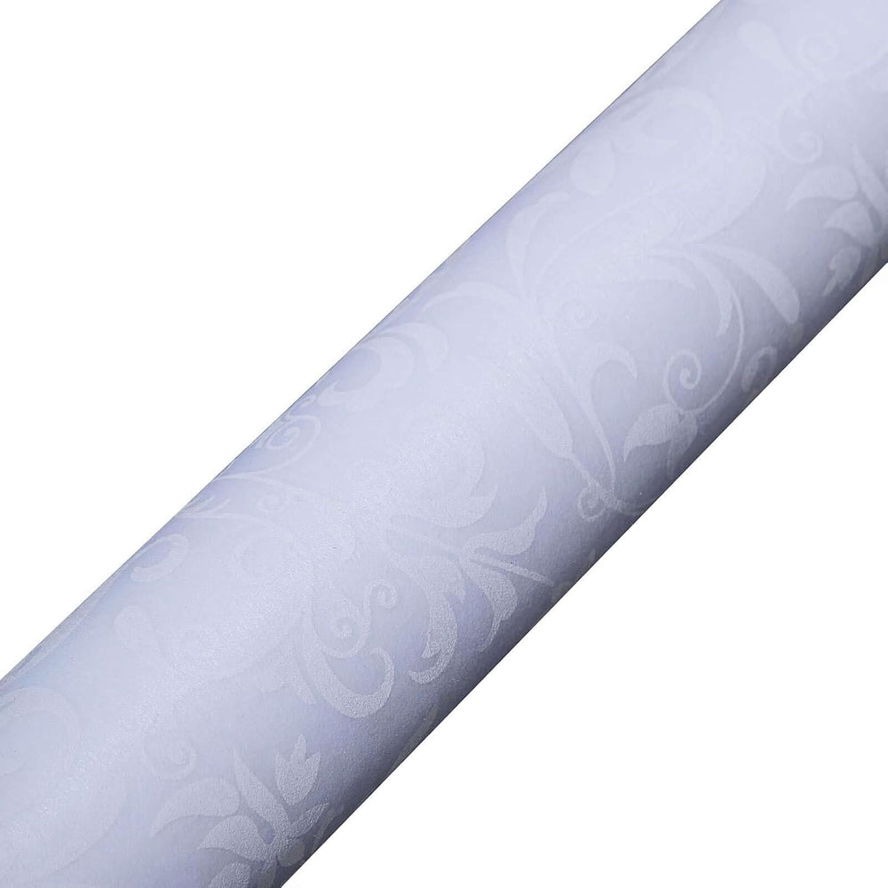 Efavormart 36" x 50ft White Floral Lace Aisle Runner