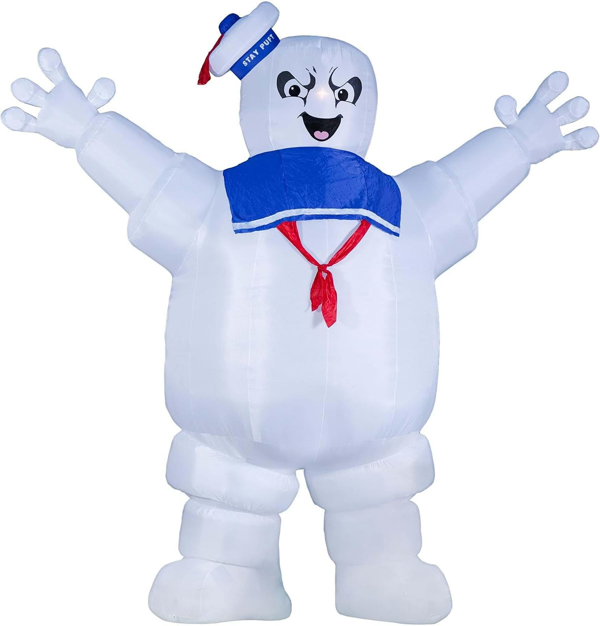 fun costumes ghostbusters inflatable stay puft marshmallow man shown in use