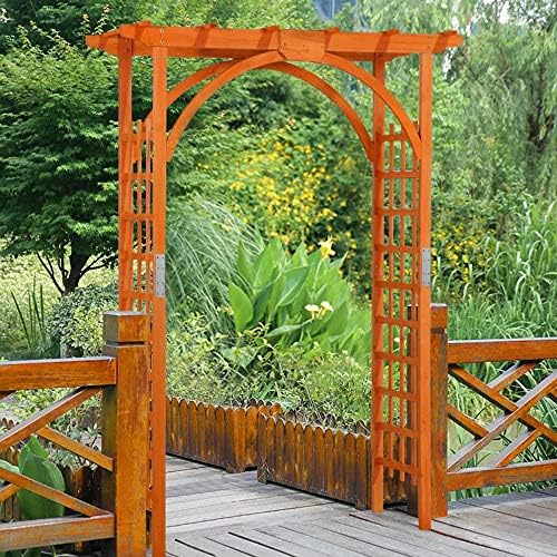 Topeakmart Wooden Arch, Wedding Arbor Trellis for Garden & Patio, 85in Tall