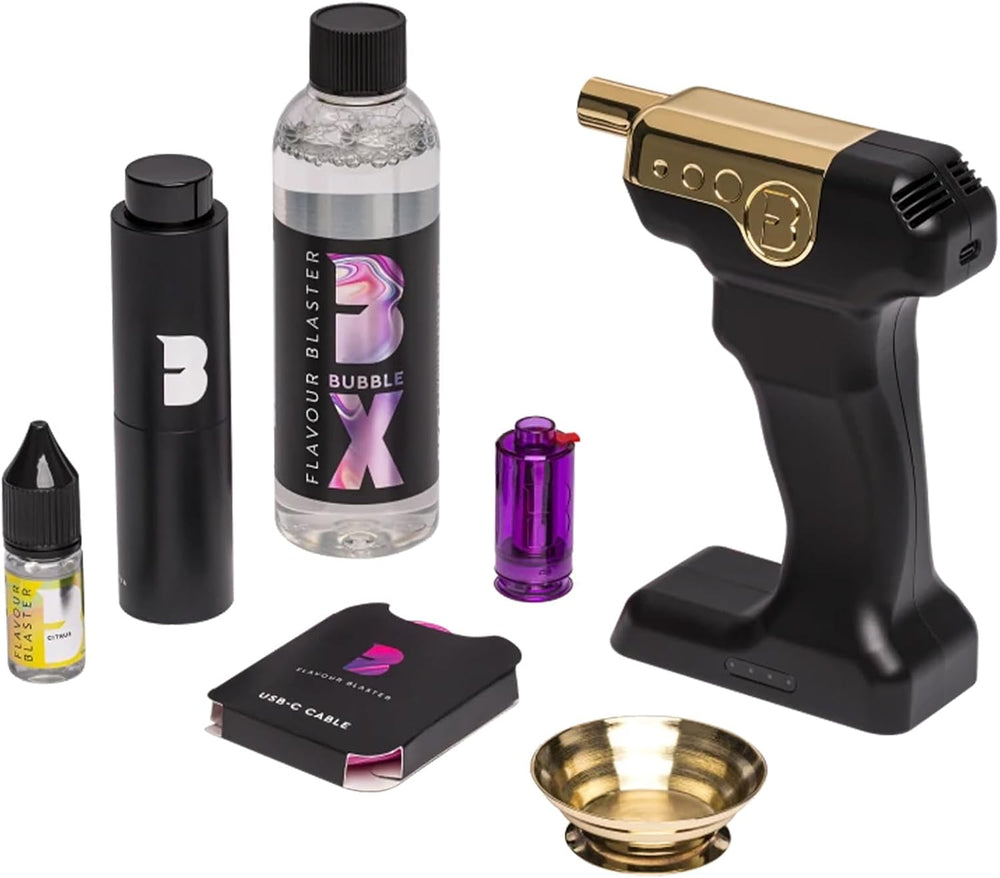 Flavour Blaster Mini 2 Cocktail Smoking & Bubble Gun Kit, Black