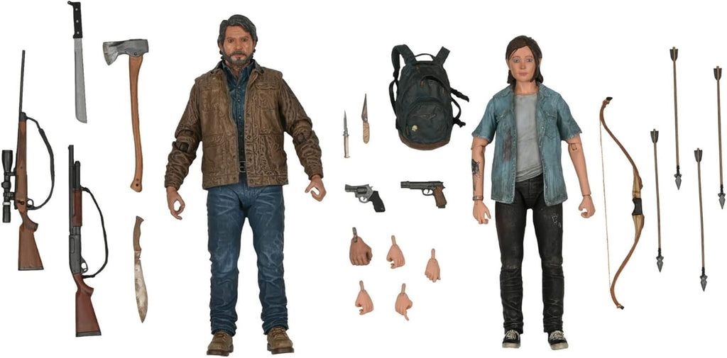 NECA - The Last of US 2 Pack of Two 7” Scale Action Figures – Ultimate 2 Pack Joel & Ellie