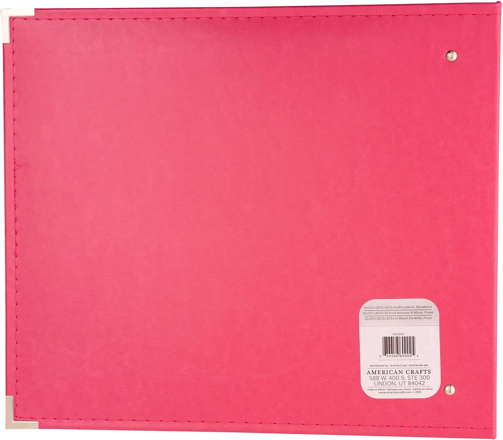 We R Memory Keepers 12x12 Photo Album - Faux Leather with 5 Page Protectors a...