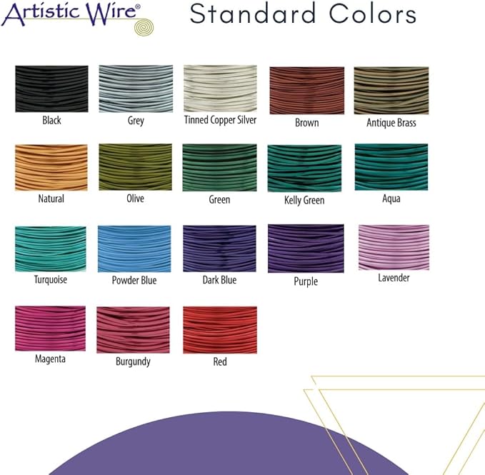 Artistic Wire, 22 Gauge Tarnish Resistant Colored Copper Craft Wire, Black, 15 yd