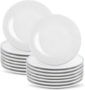 16 Pcs Porcelain Dessert Plates,6 inch White Appetizer Plates,Round Small White Plates,Small Plates for Appetizers,Ceramic Dessert Plate for Cake Snacks,Microwave Oven and Dishwasher Safe