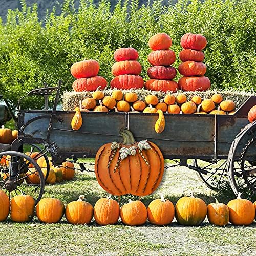 Pumpkin Garden Stake Metal Pumpkin Yard Sign Fall Decor Decorative Pumpkin