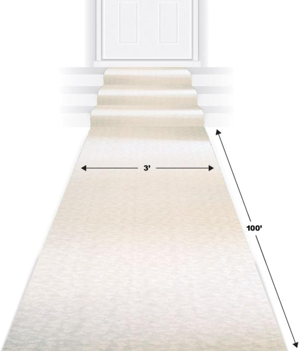 Beistle Wedding Celebration Party Aisle Runner - 100' - White