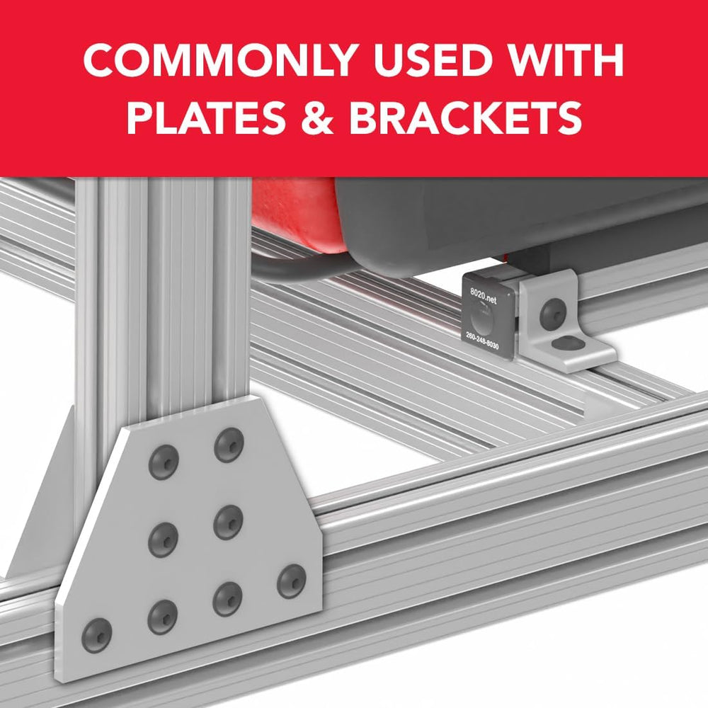 8020, 3686, 15 Series Stainless Steel SS 1/4-20 Centered Slide in Economy T N...