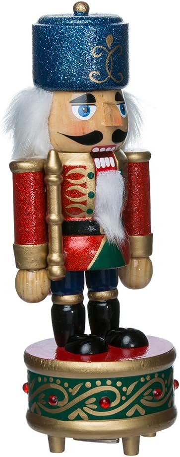 Kurt Adler Wooden Musical Soldier Nutcracker, 8.5-Inch