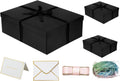 YINUOYOUJIA 3 Pack Large Black Gift Box with Lid 16.5x13x5.5 inches