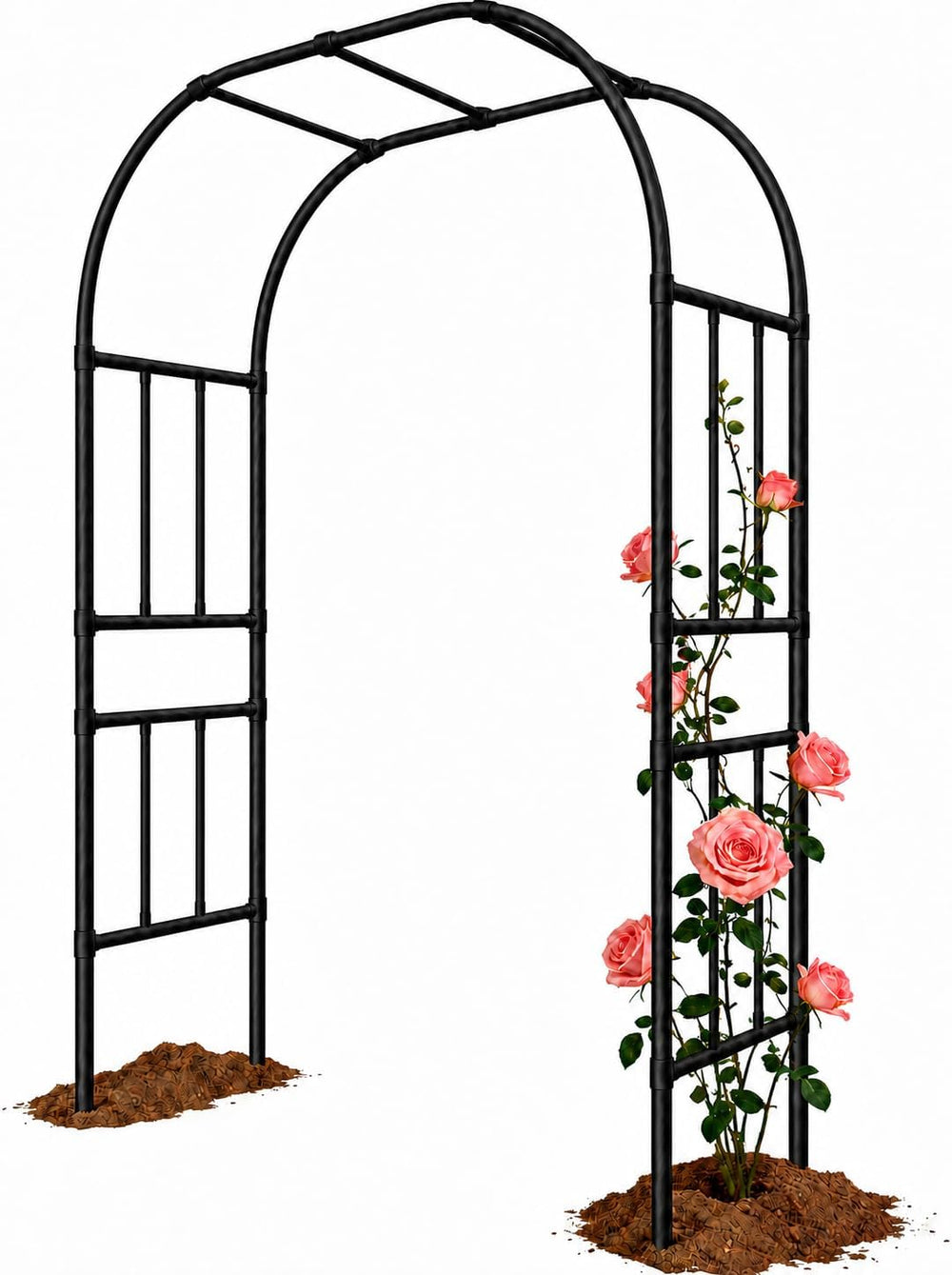 Extra Heavy Duty Garden Arch Trellis, 59.1 x 94.8 in, 1-Inch Poles