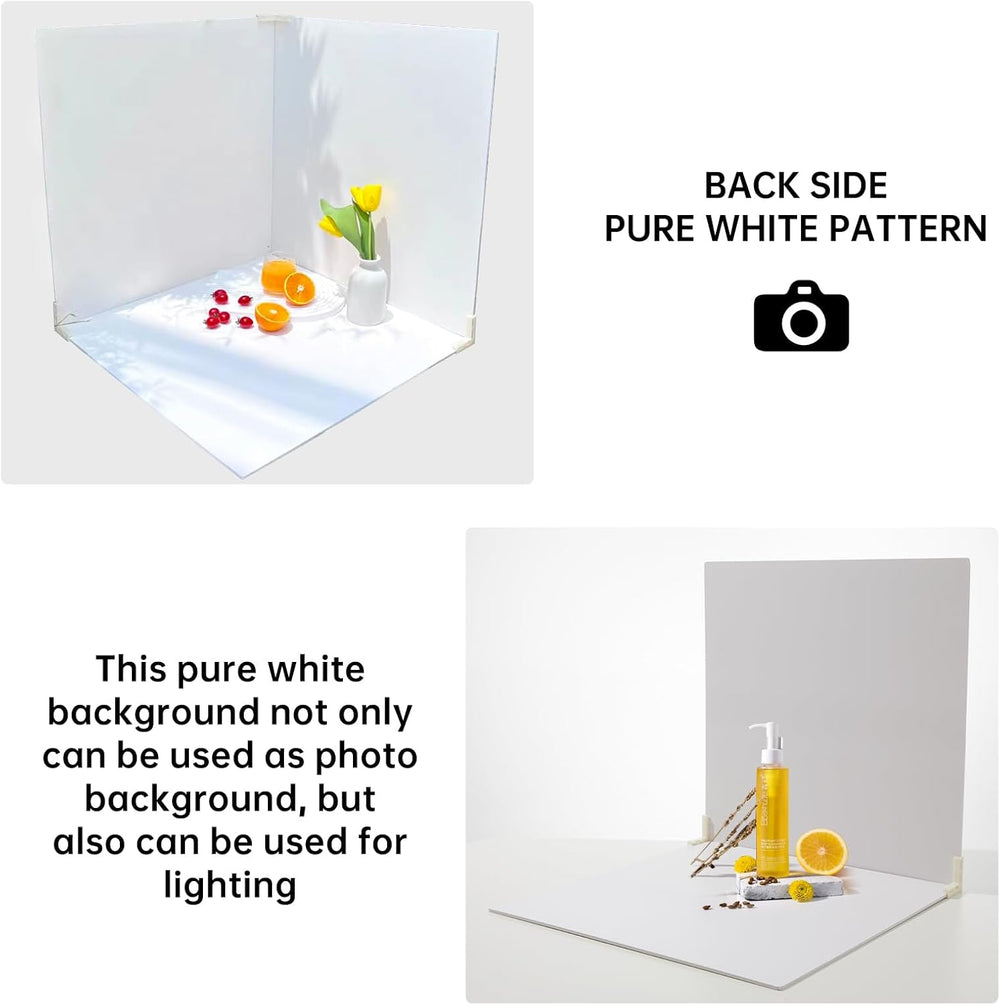 5PCS Photo Backdrop Boards with Carry Bag,16x16Inch Marble Cement Wooden Phot...