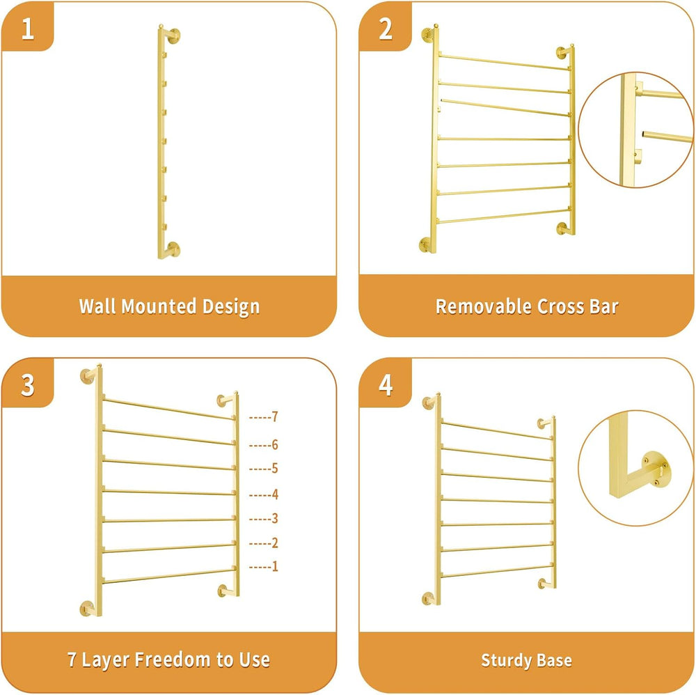 7 Tier Ribbon Storage Organizer, Wall Mounted Ribbon Organizer