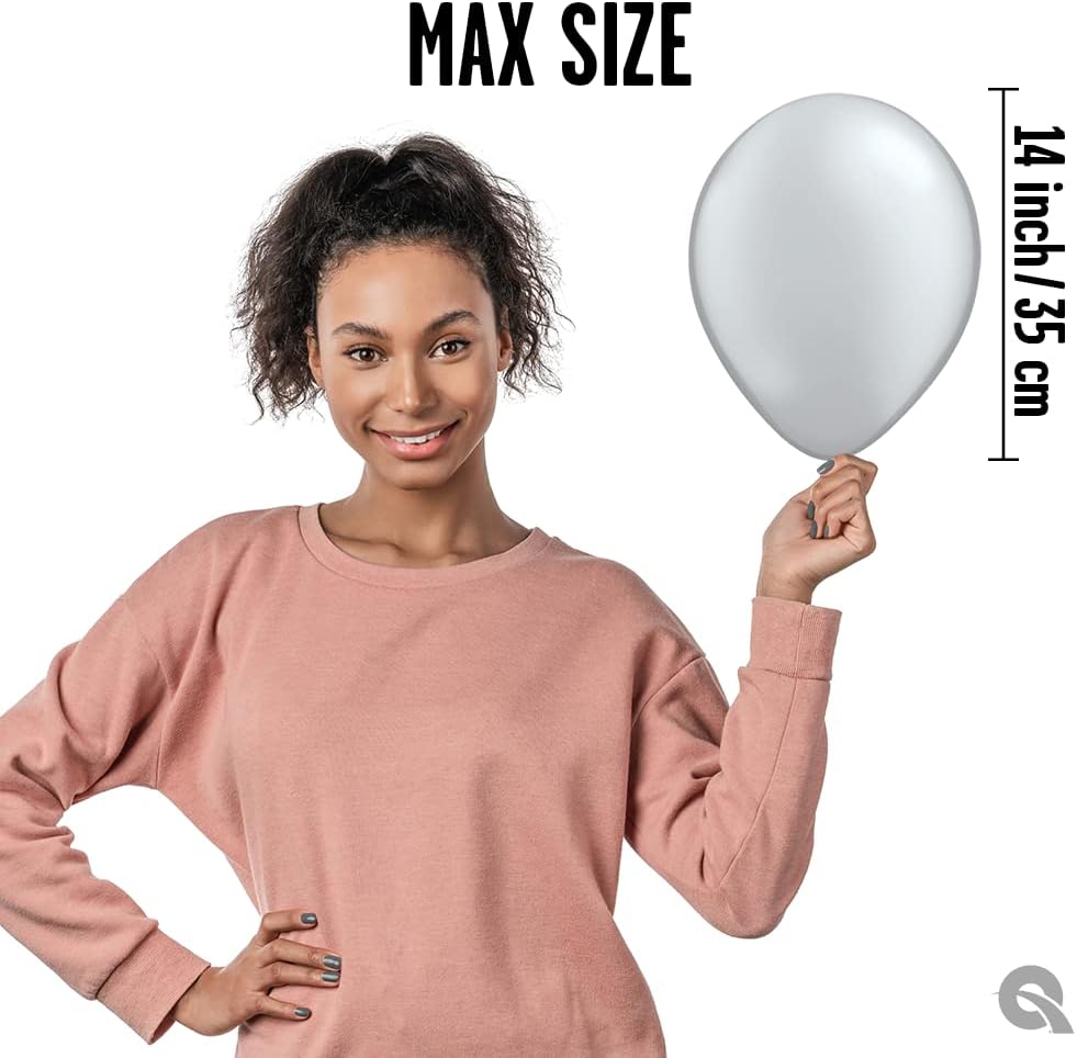 Qualatex 11" Metalic Silver Balloons (100ct) by Pioneer Balloon Company