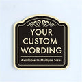 Customized Decorative Outdoor Metal Signs - Personalized Aluminum Driveway Signs, Waterproof, Black Charcoal 18x18 In