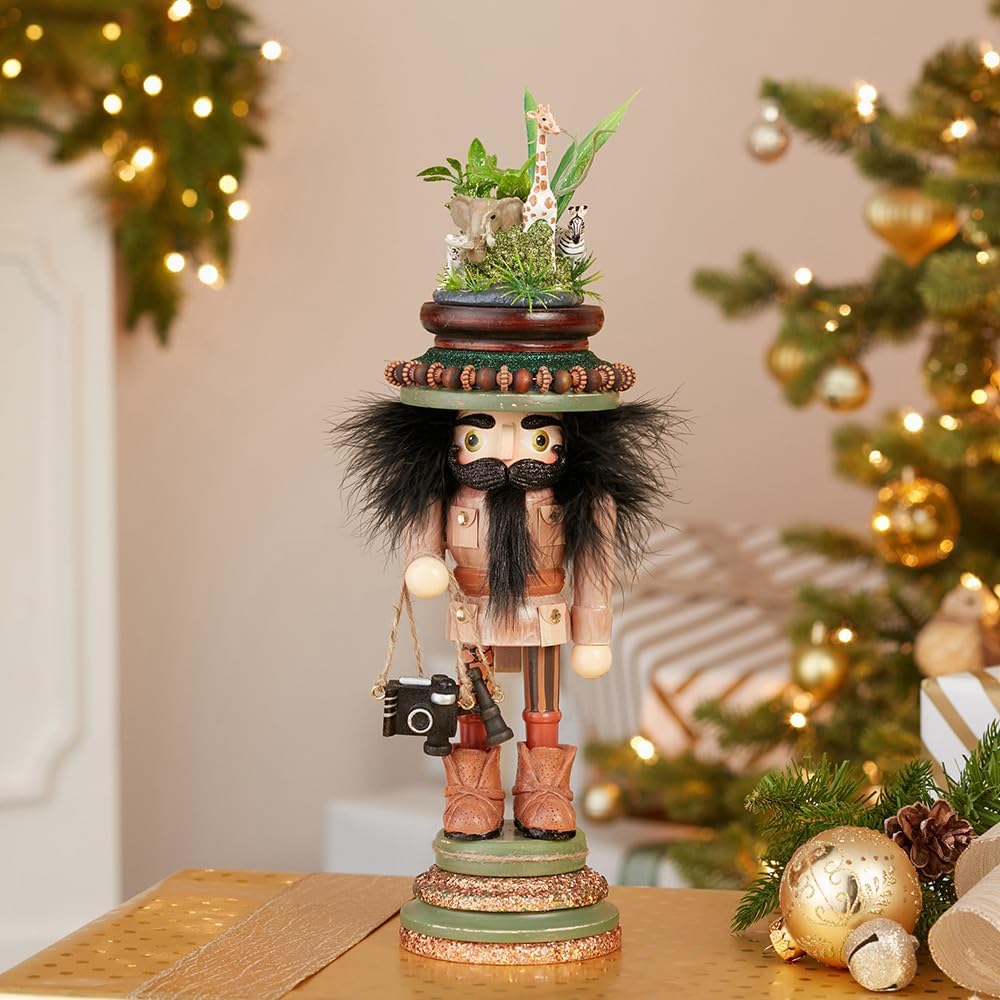 kurt adler 15-inch hollywood™ zoo menagerie nutcracker shown in use