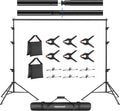 NEEWER 8.5x10ft Adjustable Backdrop Stand Kit, Photography Background Support System with 4 Crossbars, 6 Spring Clamps, 6 Backdrop Clips, 2 Sandbags, and Carrying Bag for Photo Video Party Ceremony