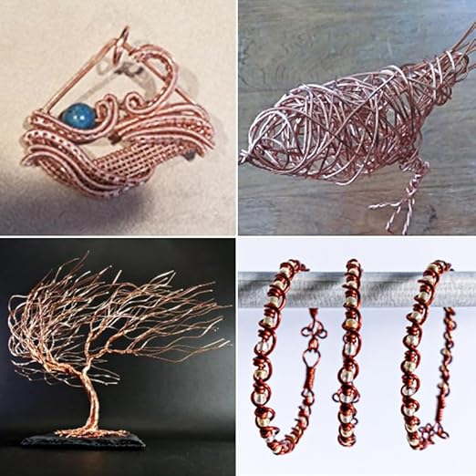10 Gauge/2.6 mm 10 Feet 5 oz 99.9% Dead Soft Copper Wire for Electroculture Gardening, Jewelry Making, Beading, Science Projects, DIY Artwork, Pure Bare Copper Wire