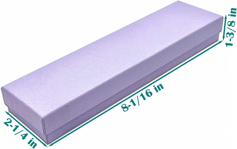 TheDisplayGuys 100 Cardboard Jewelry Gift Boxes with Inserts - Lavender