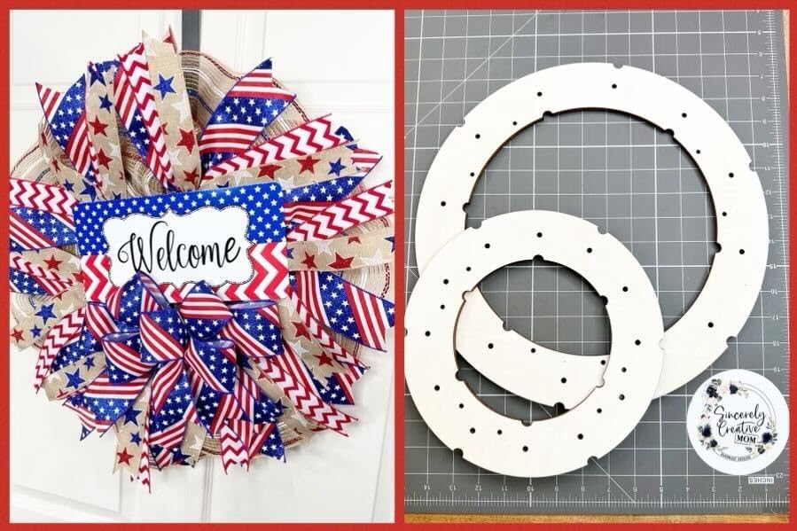 Pancake Wreath Frame | Five (5) Pack | Pancake Wreath Board | Round 14" | Round 10" | Easy to Use Wreath Frame