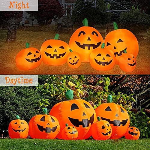7.5 FT Inflatable Pumpkin Halloween Decorations, Halloween Blow Up Yard Decoration Clearance with LED Lights Built-in Front Yard, Porch, Lawm or Halloween Party Indoor Outdoor