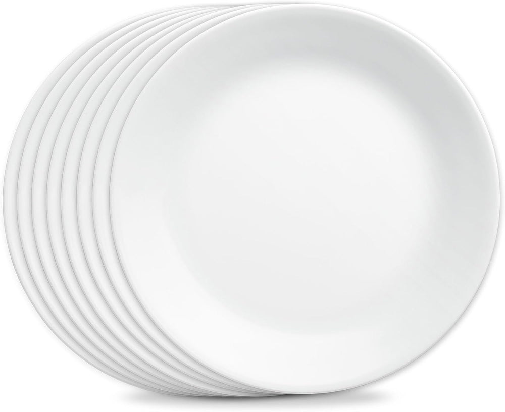 Corelle Vitrelle 8-Piece Dinner Plates Set Triple Layer Glass and Chip Resist...