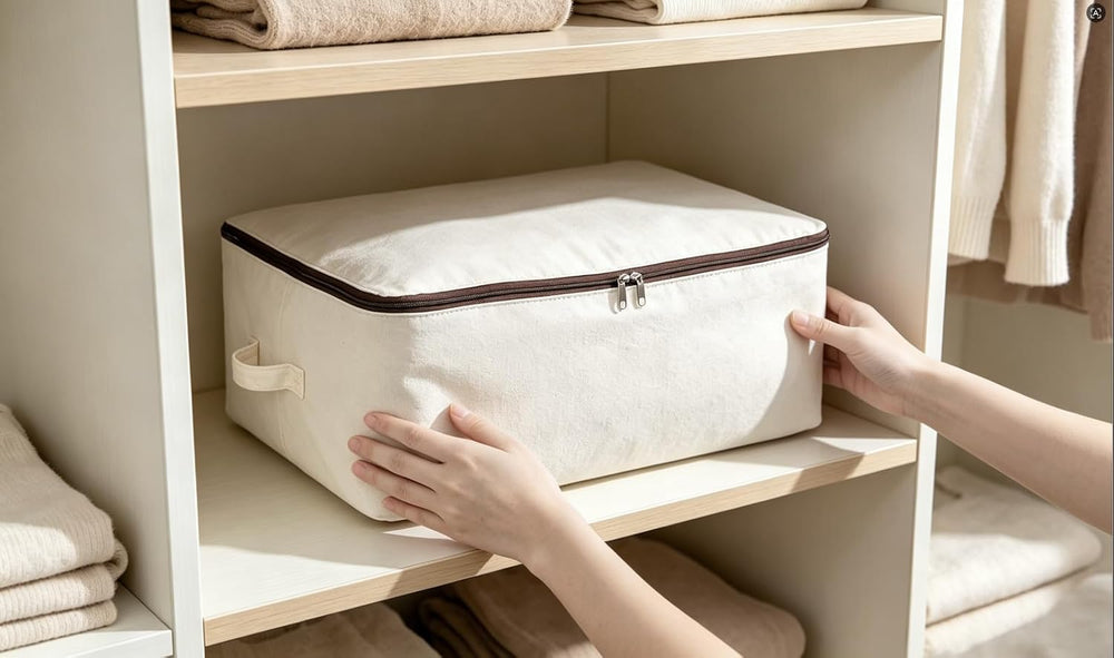 3 Pack, Clothes Storage Bag Organizer and Storage for Quilts Clothes Organiza...