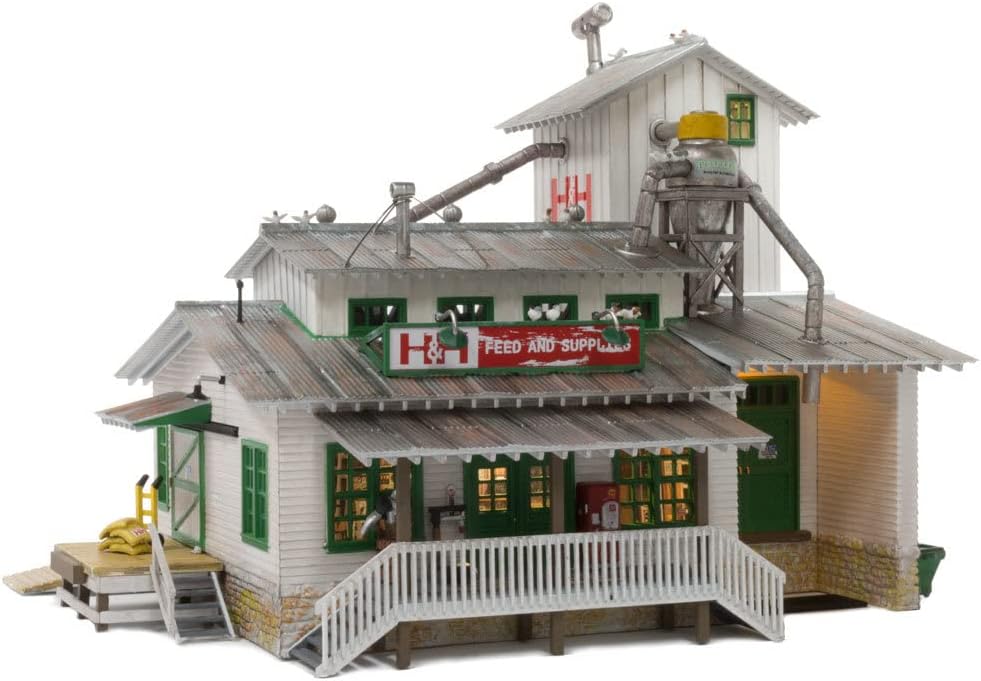 Woodland Scenics Landmark Structures Built & Ready H&H Feed Mill, HO ...