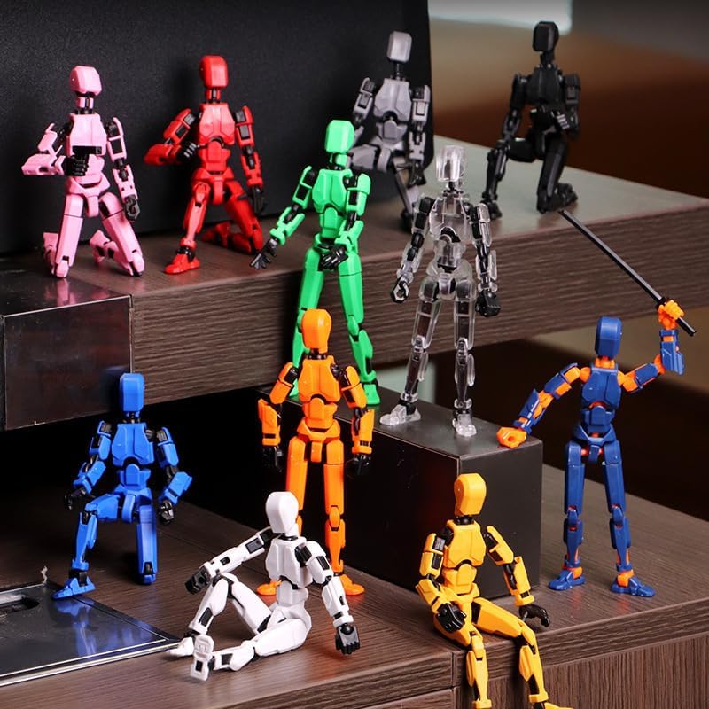dumwick titan 13 action figure,3d printed lucky robot on a desk or shelf