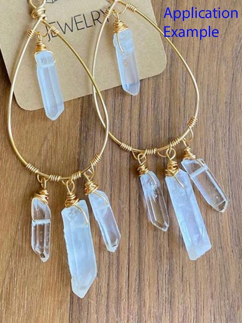 adabele 30 inch natural raw clear crystal white showing dimensions